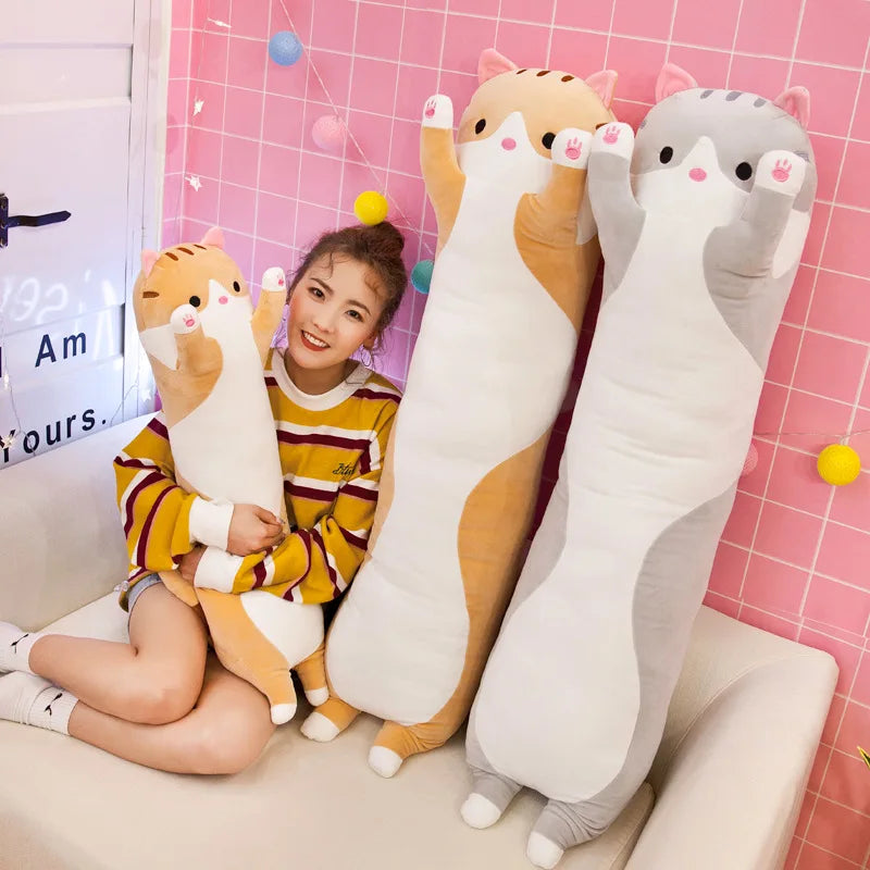 Children's Pillow Cute Plush Long Cat