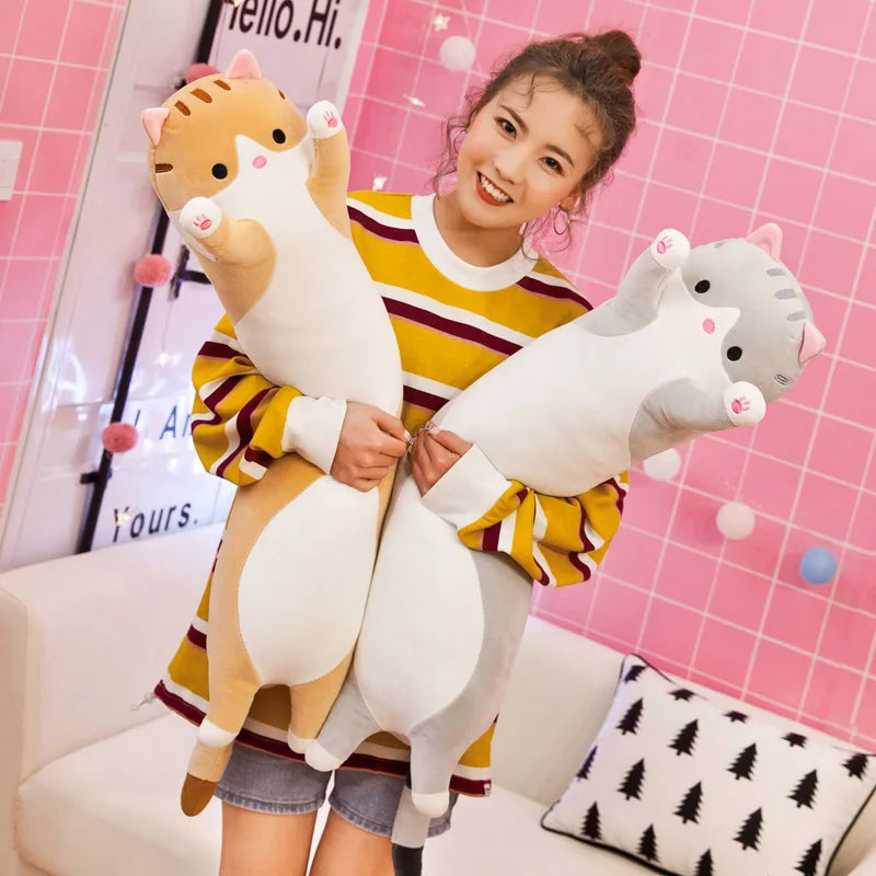 Children's Pillow Cute Plush Long Cat