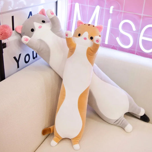 Children's Pillow Cute Plush Long Cat